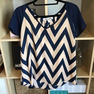 Francesca’s Boutique Chevron Blouse